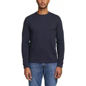 NWT Eddie Bauer Men's Cotton Rich Premium Thermal Crew Neck Long Sleeve Navy, M